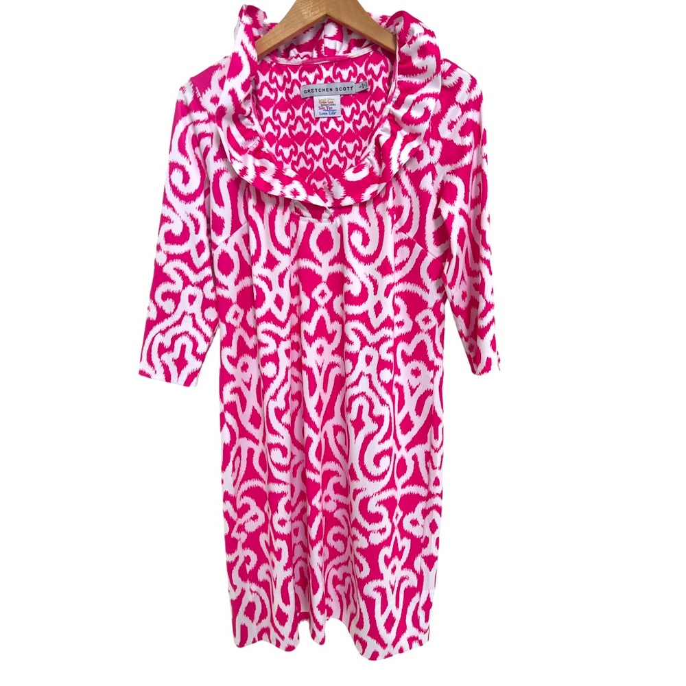 Gretchen Scott Designs Pink and White Midi Dress - Picture 2 of 6